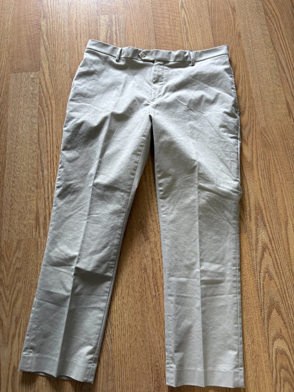 Perry Ellis  Men's Dress Pants  Comfort Waistband  Size 38X30  Tan Button, Hook